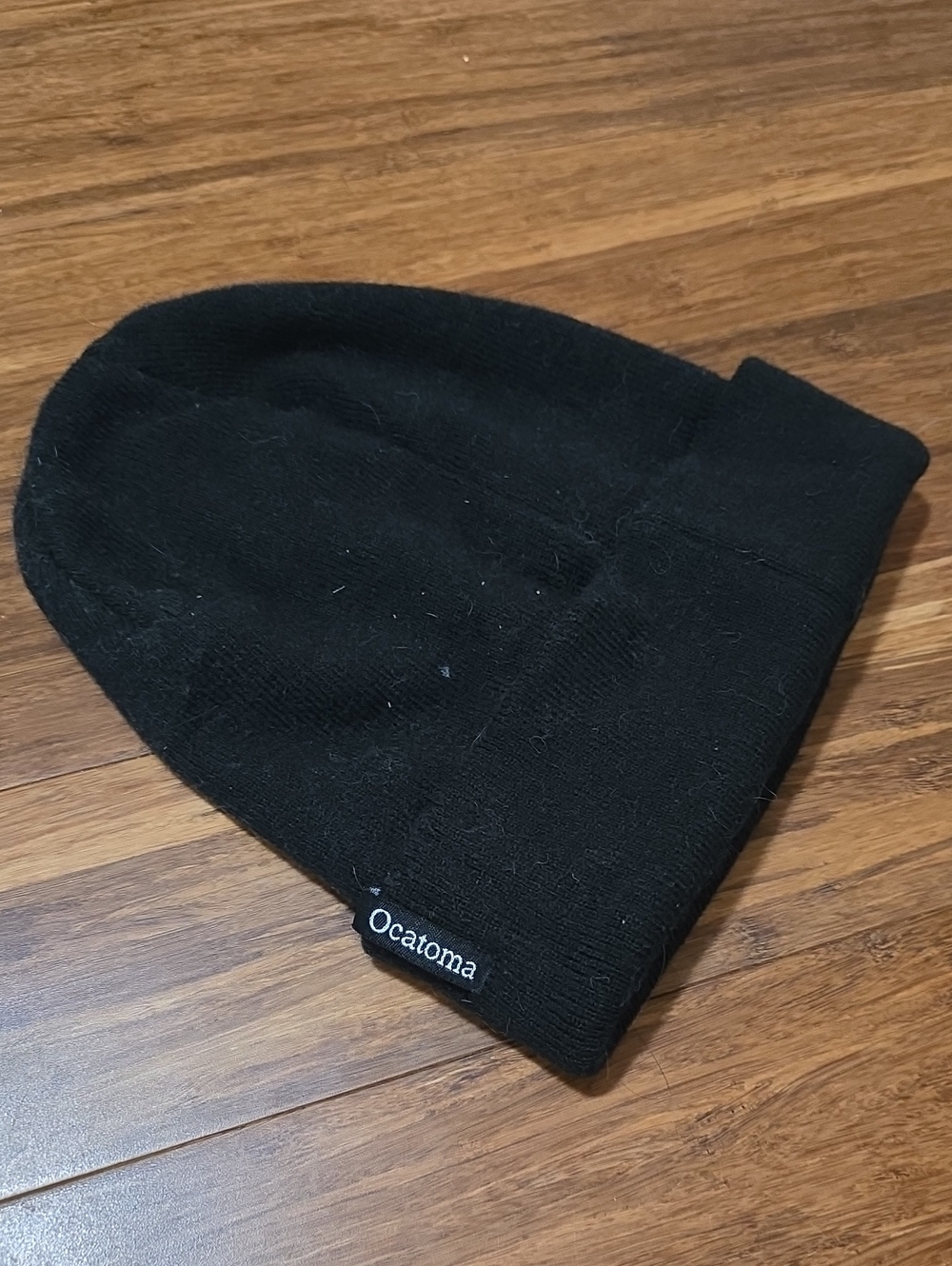 Ocatoma Black Knit Beanie